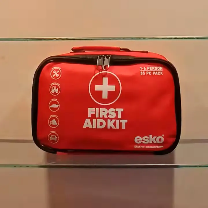 A well-stocked first-aid kit — one of the small comforts provided